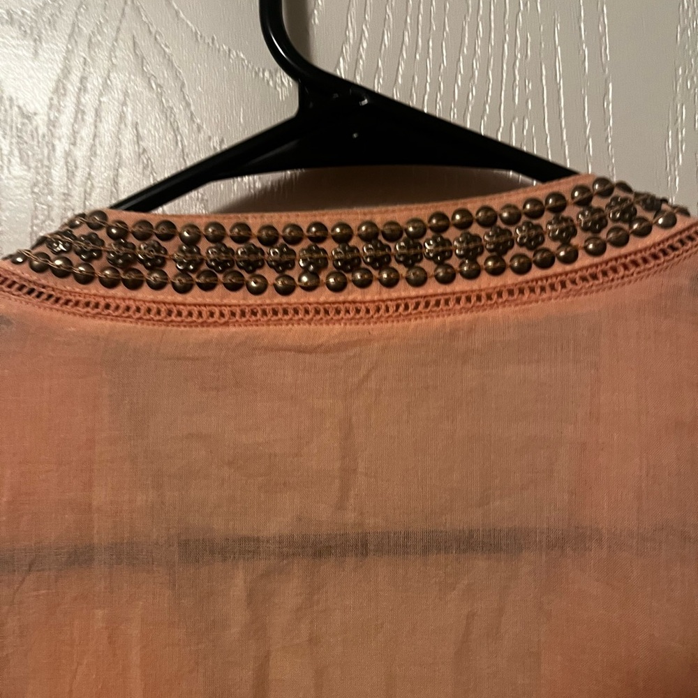 Soft Surroundings Palm Island Embroidered Studded Tunic Size PS - Picture 8 of 11